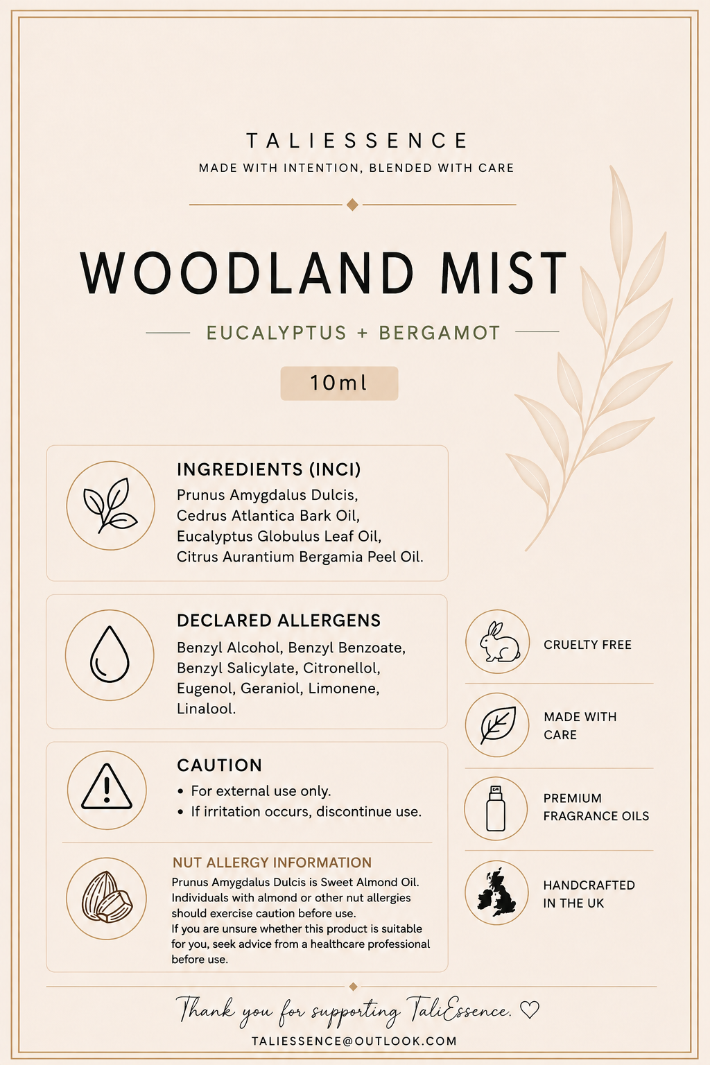 Woodland Mist: Eucalyptus + Bergamot