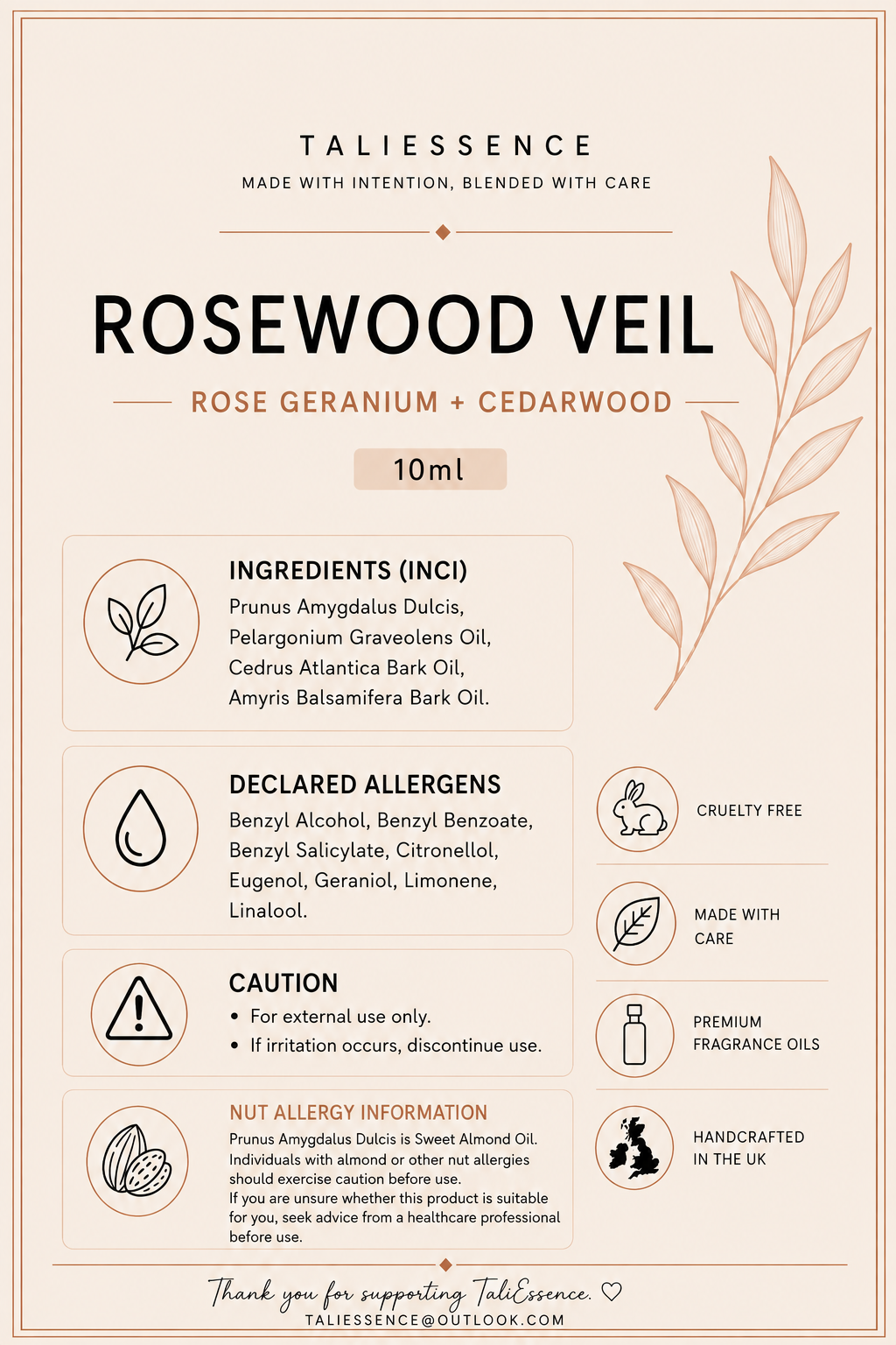 Rosewood Veil: Rose Geranium + Cedarwood