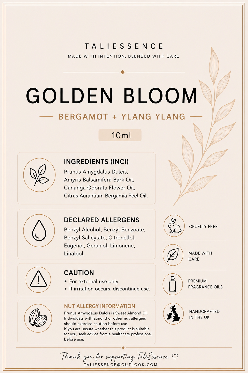 Golden Bloom: Bergamot + Ylang-Ylang