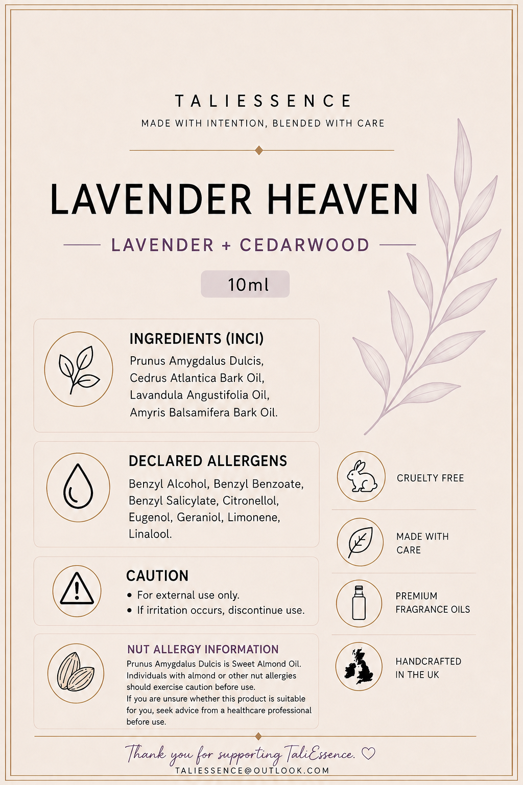 Lavender Heaven: Lavender + Cedarwood